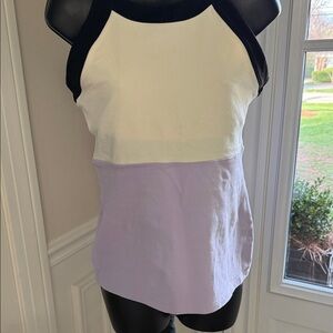 Kate Spade Black, White, and Purple Tank Top
